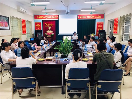 Trường mầm non Bồ Đề tổ chức họp phụ huynh cuối năm giữa nhà trường và Ban cha mẹ học sinh năm học 2018 - 2019
